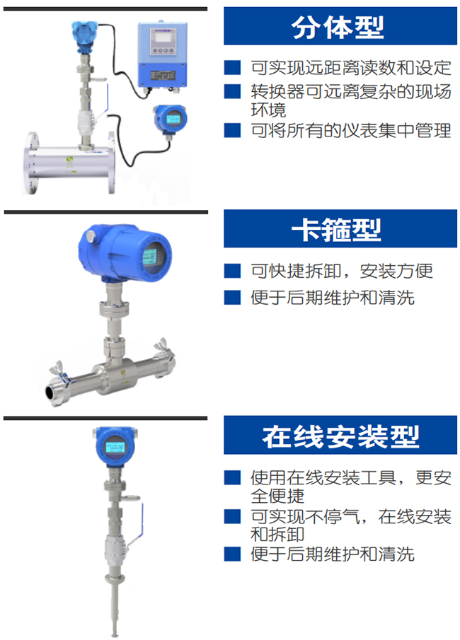 智能熱式氣體質(zhì)量流量計(jì)產(chǎn)品分類(lèi)圖一